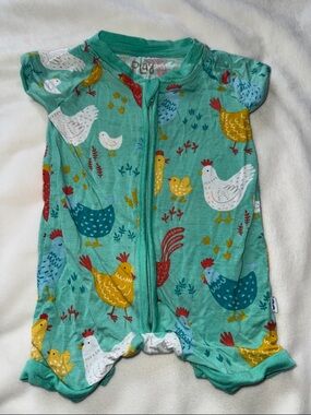 Little Sleepies Chicken Print Shorty Zippy 0/3 months